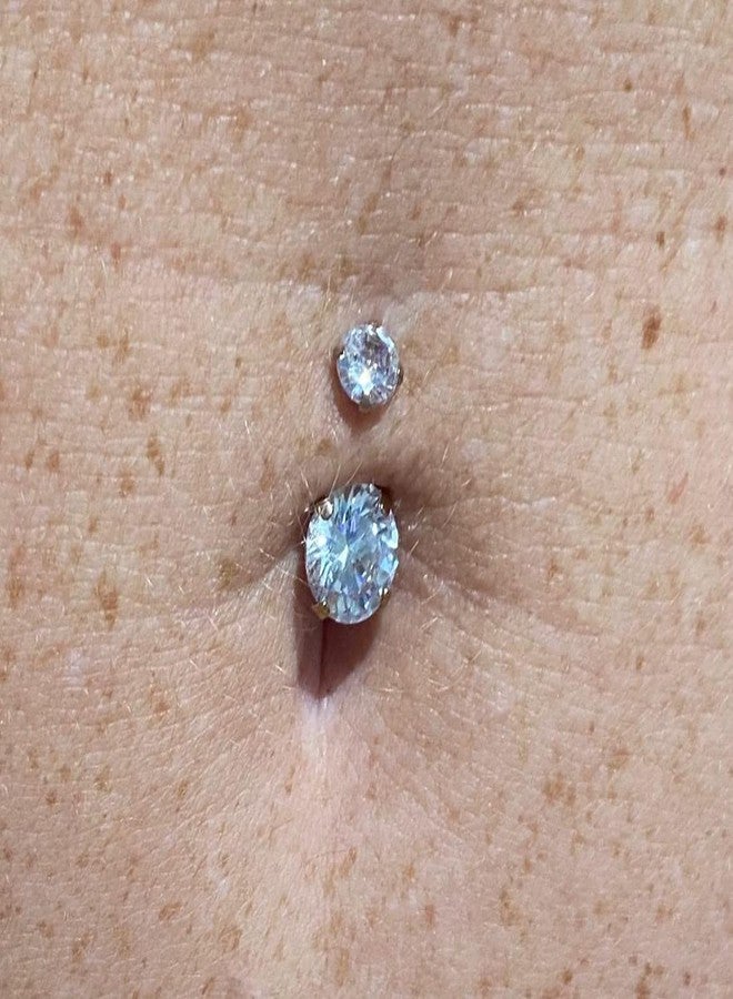 MODRSA Belly Button Ring Surgical Steel Hypoallergenic Belly Rings for Women Belly Button Piercing Jewelry Silver - Image 4